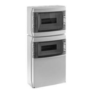 QUADRO PARETE SCHALT STAGNO IP65 PORTA TRASPARENTE 2X12 MODULI