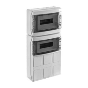 QUADRO PRESE SCHALT STAGNO IP65 PORTA TRASPARENTE 2x12 MODULI