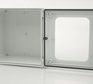 CASSA POLIESTERE 400X400X200mm PORTA TRASPARENTE